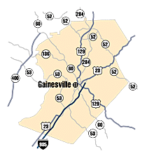 Gainesville, Georgia Map